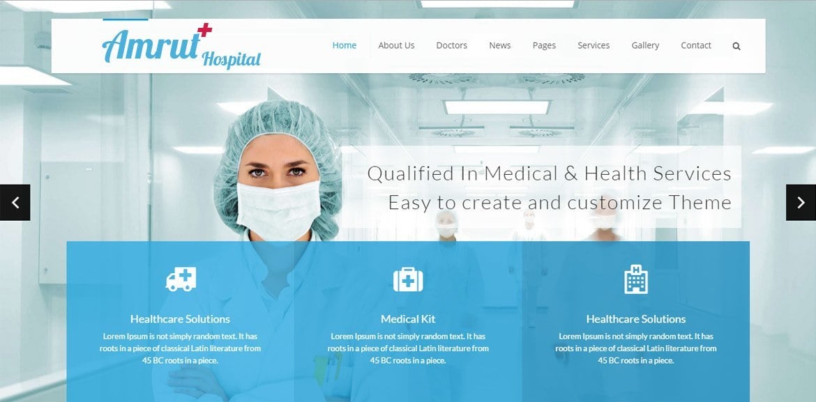 Amrut Hospital Website