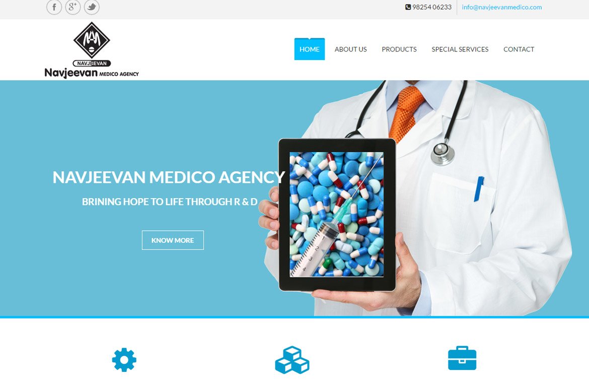 Navjeevan Medico Pharma Agency Website