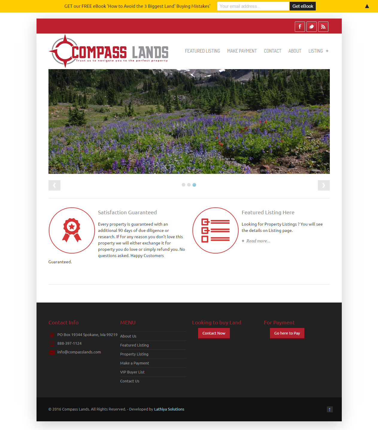 Compass Lands Property Listing Website