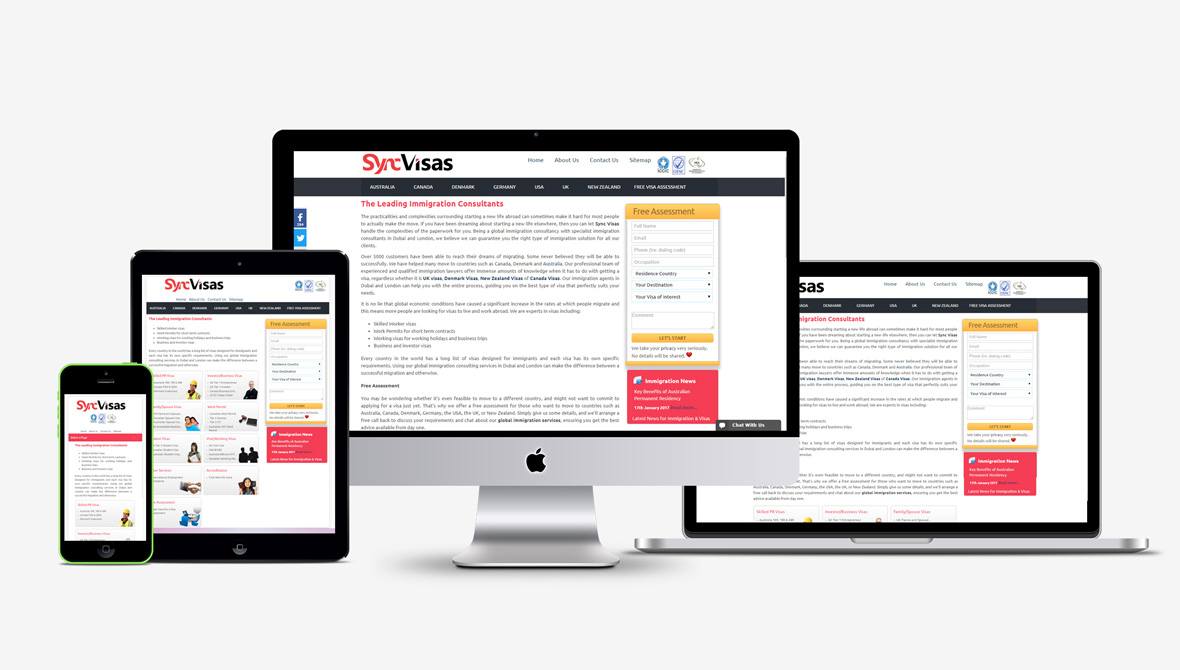 Sync Visas Immigration Consultant Website