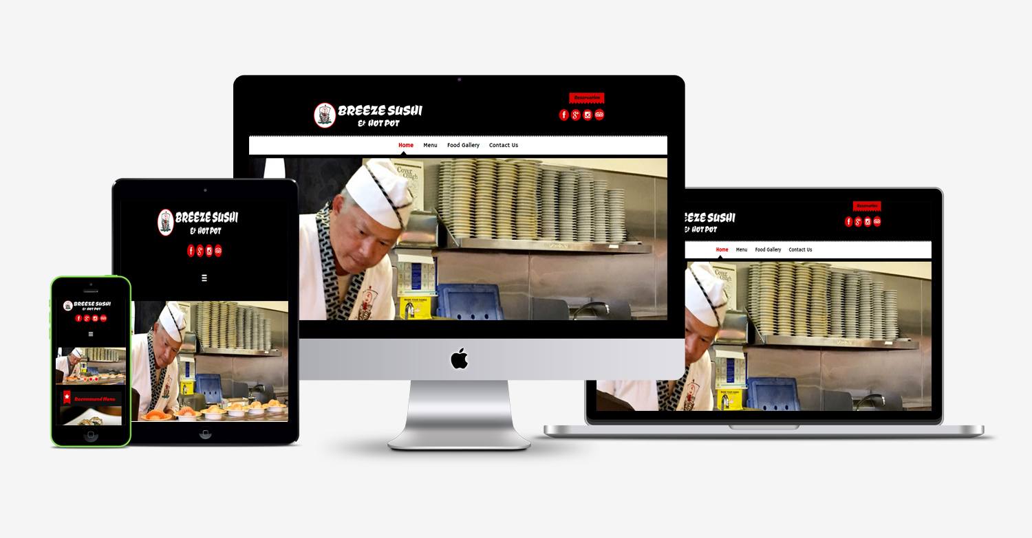 Breeze Sushi Restaurant Website