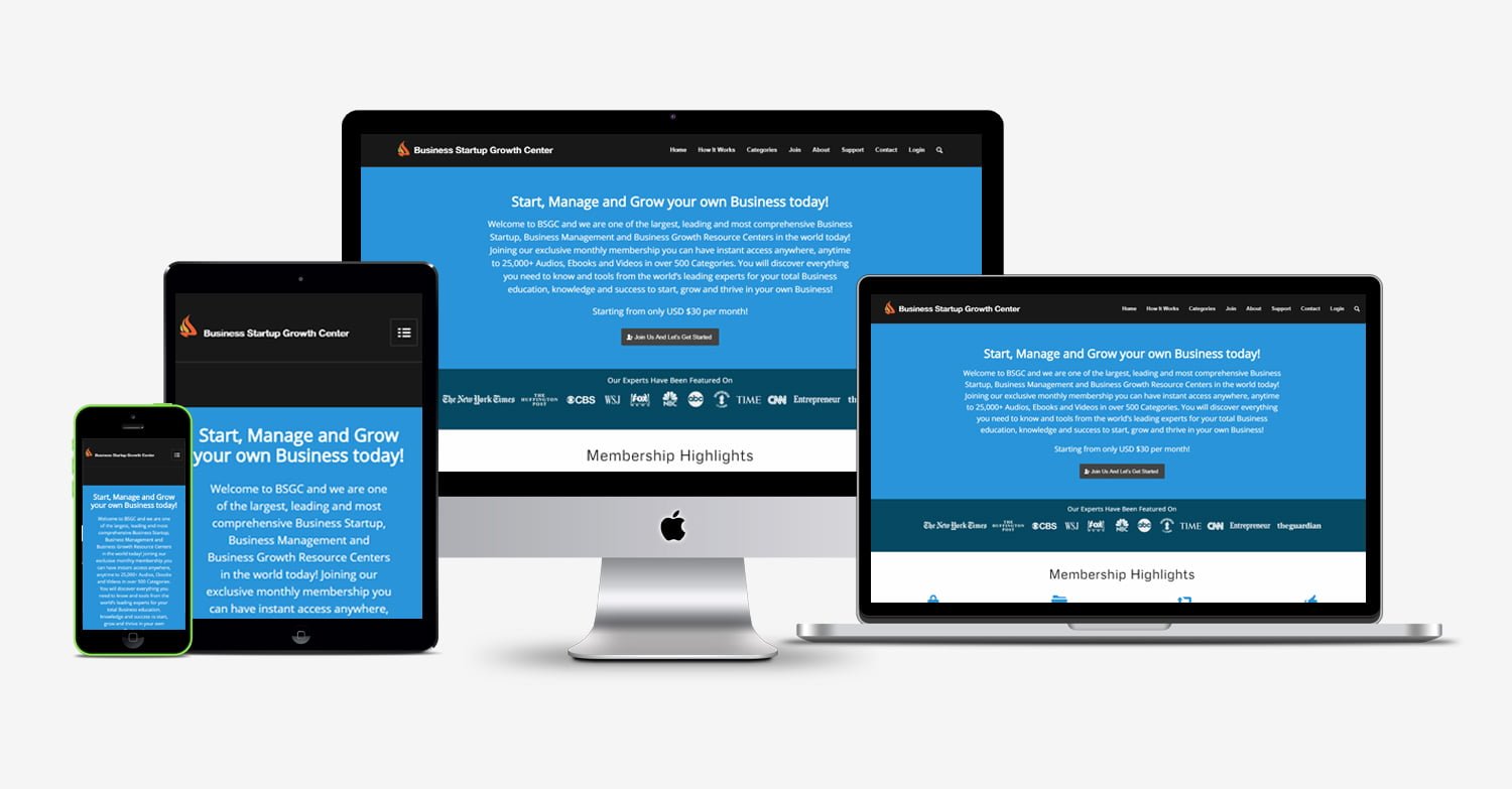 Business Start up Growth Center Organizations Website