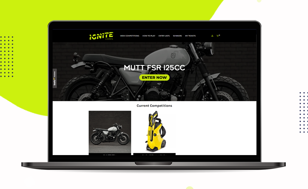 Ignite Comps Win Motorcycles and Accessories Website