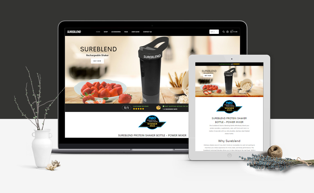 Sureblend Electric Blending Bottle Website