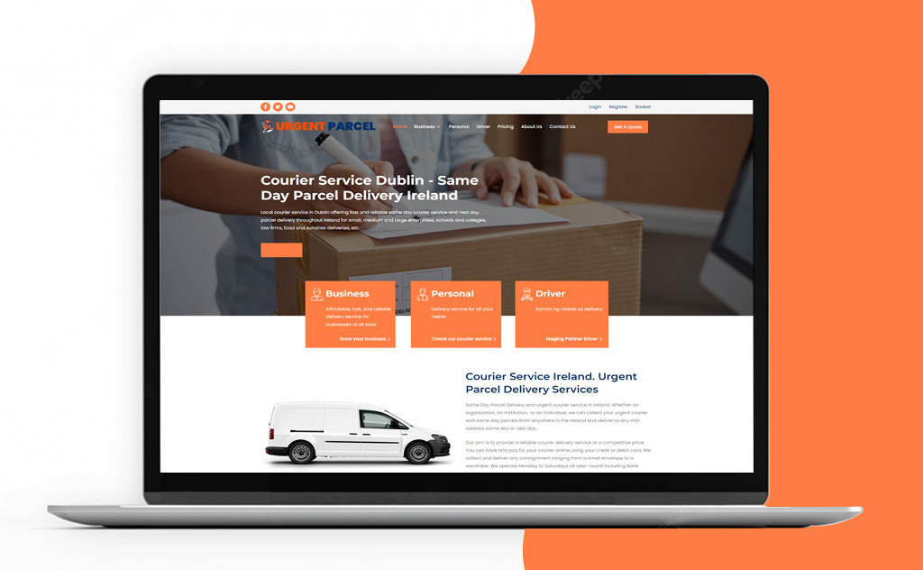 Urgent Parcel delivery Website