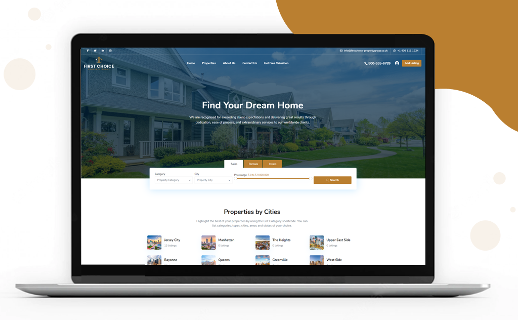 The FirstChoiceProperty Group Real Estate Website